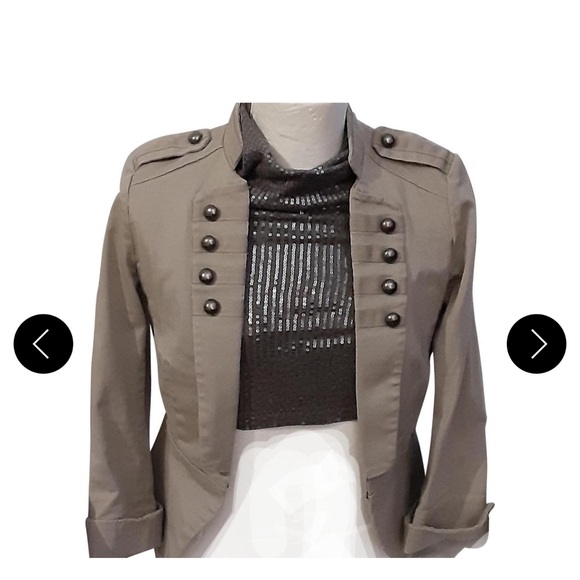 H&M Jackets & Blazers - H&M Tan Military Style Jacket Sz 6
